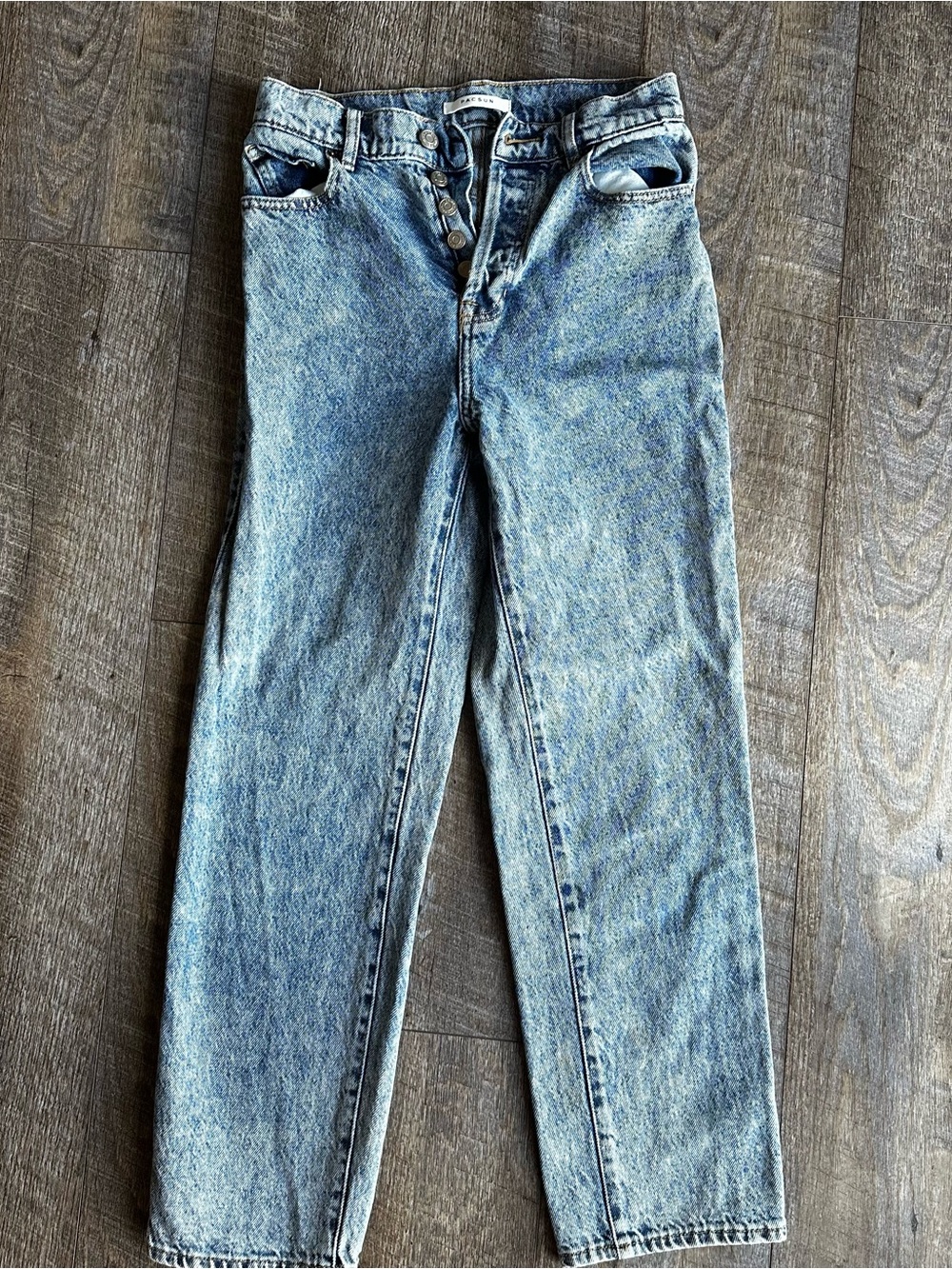 PacSun Light Wash Blue High-Rise Straight Leg Jeans